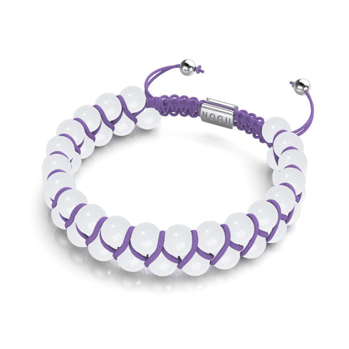 Lila Porzellan | Lumos Keramik | Vitality Makramee Armband